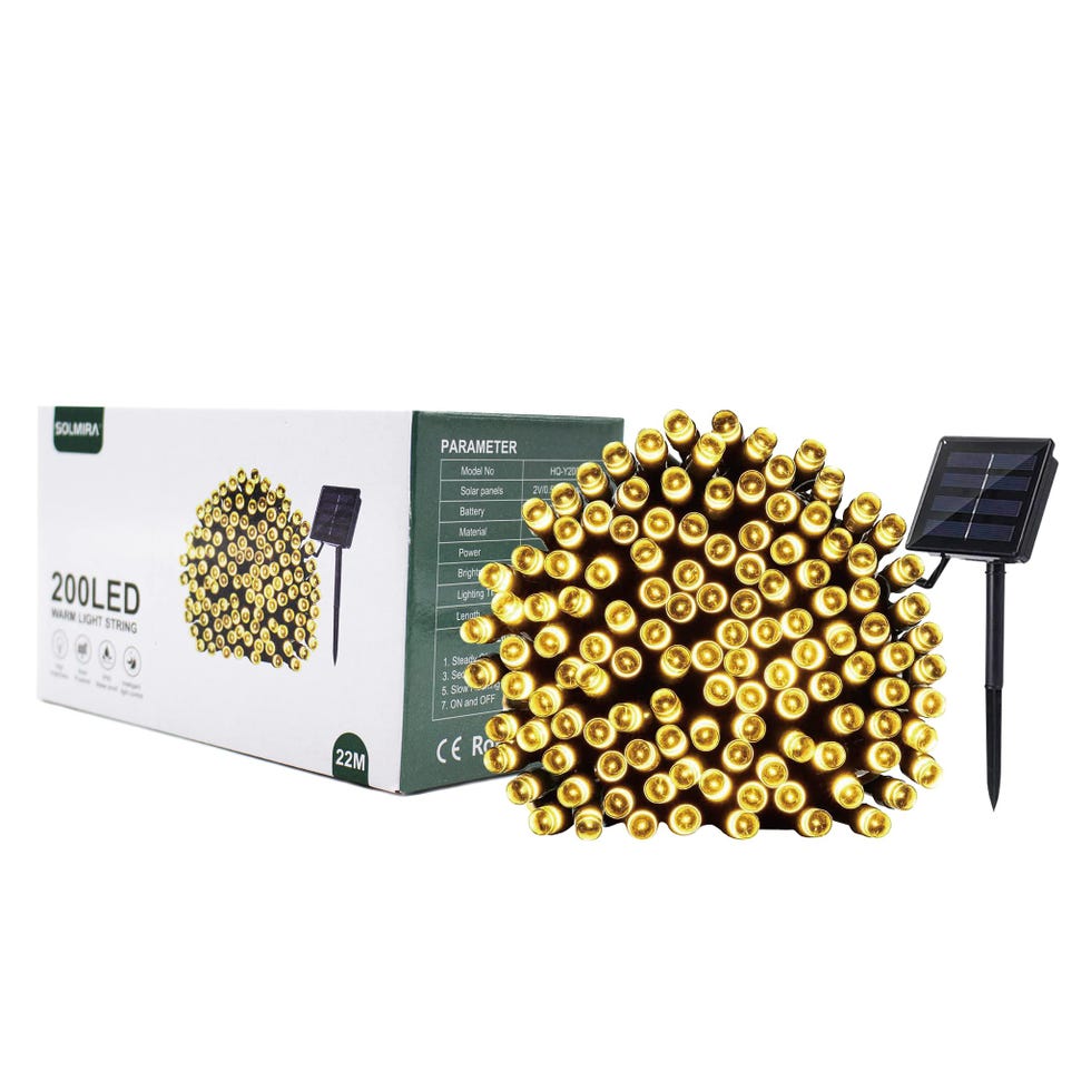 Guirnalda solar de luces LED de exterior