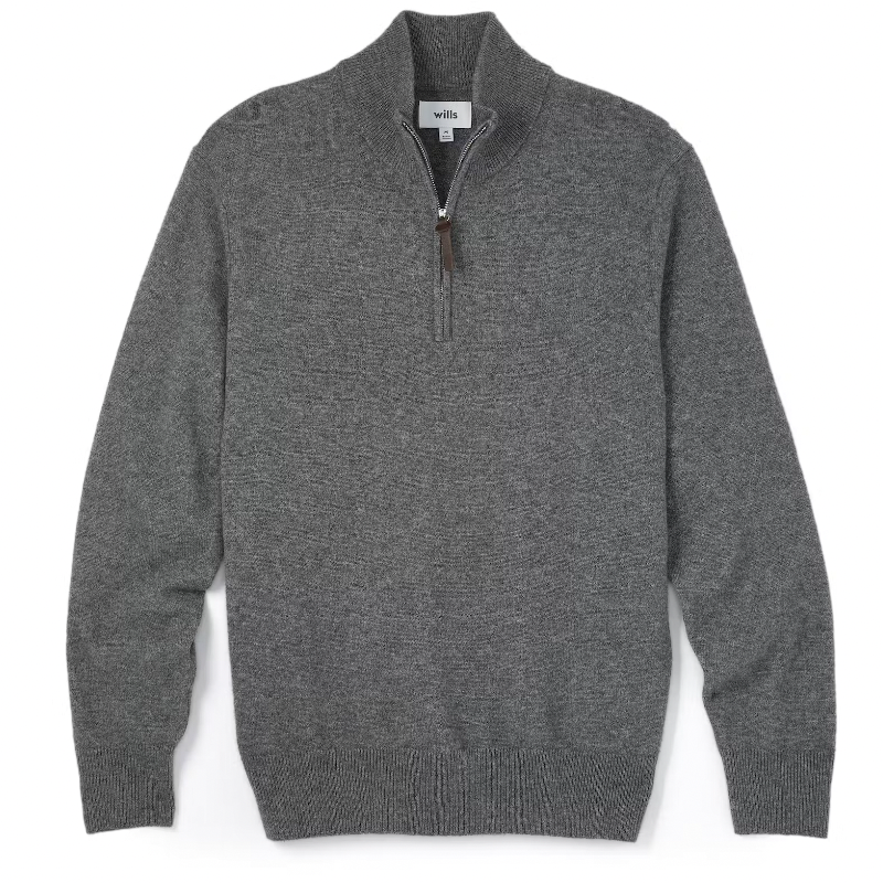 Classic Cashmere Quarter Zip Sweater