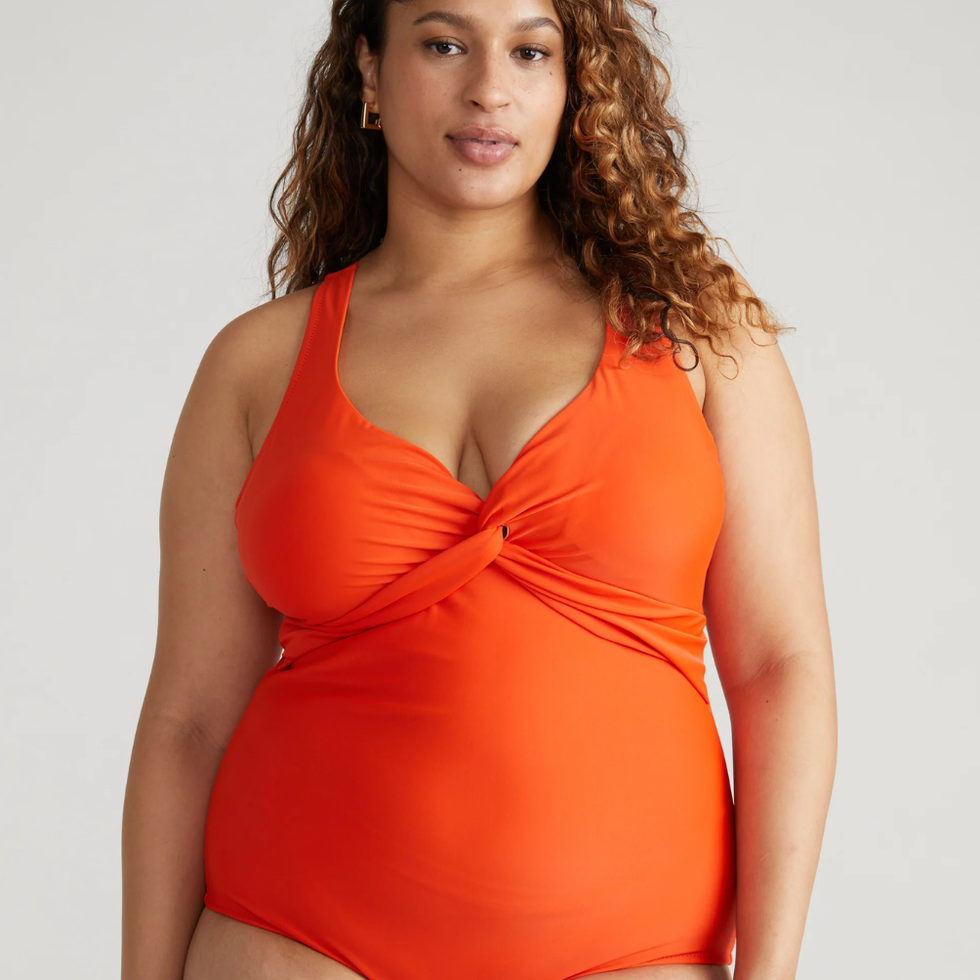 SWIM-A {One Shoulder Wonder} Red Ruffled One Piece Swimsuit PLUS SIZE –  Curvy Boutique Plus Size Clothing