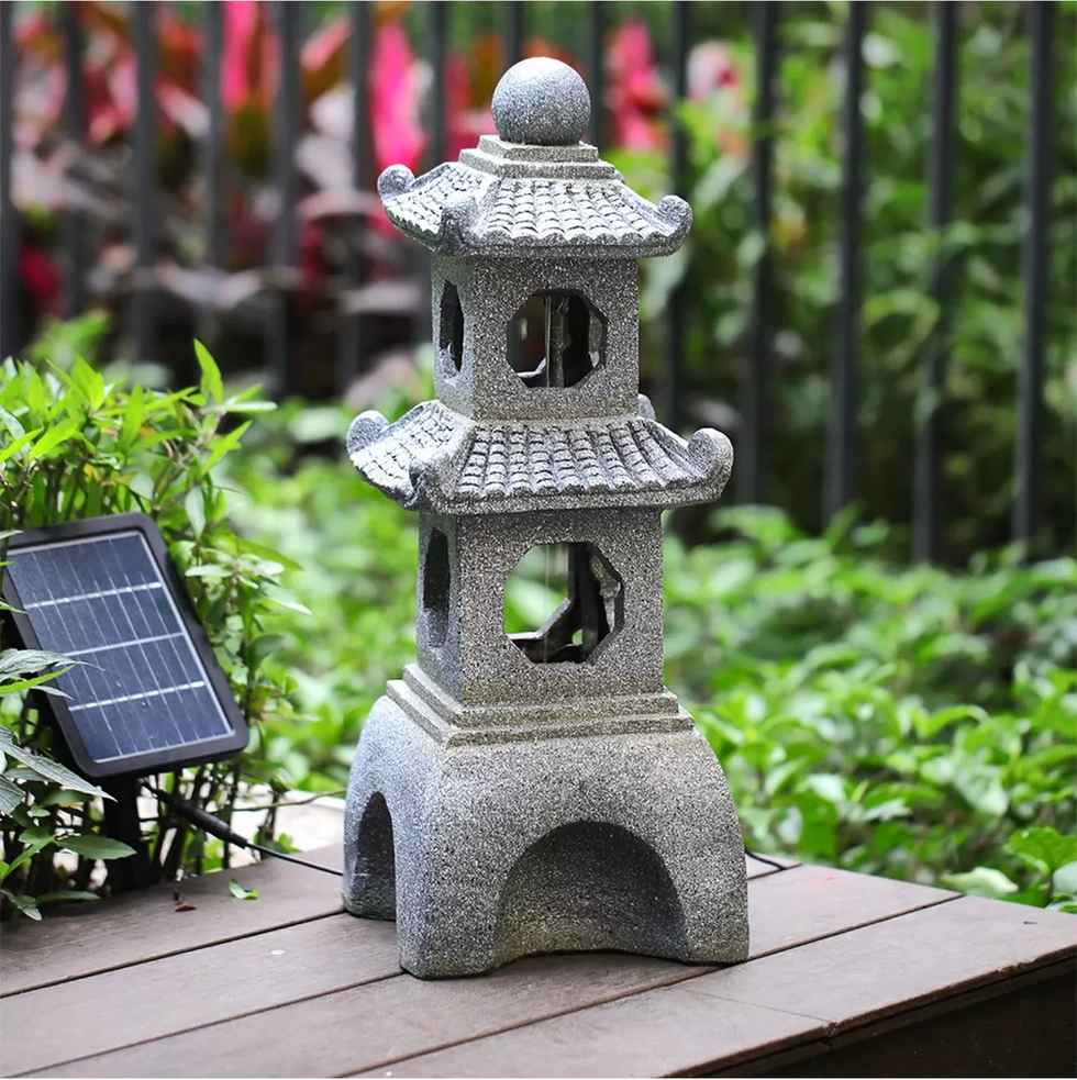 Living and Home Pagoda Solar Water Fountain