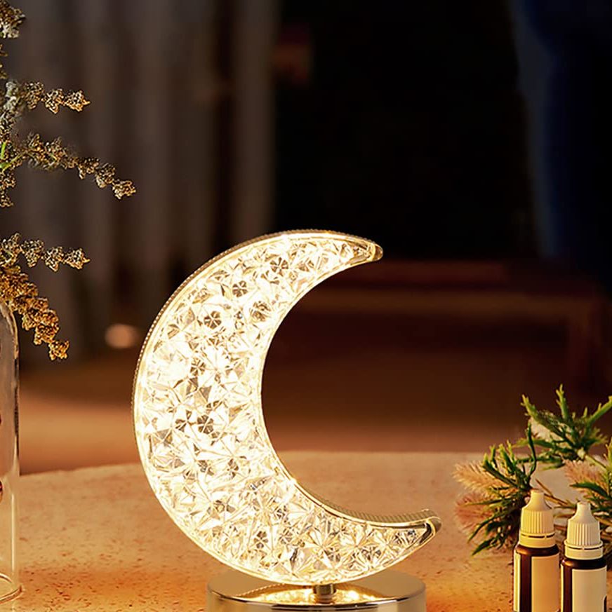 Crescent Moon Led Touch Control Table Lamp