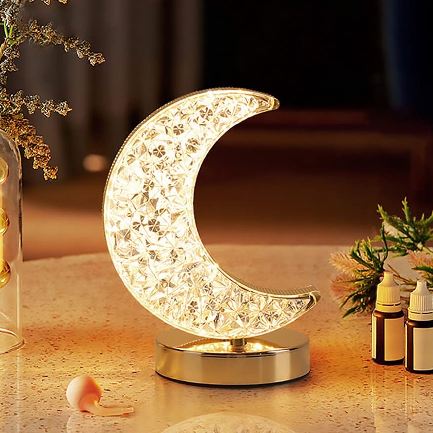 Crescent LED Touch Control Table Lamp