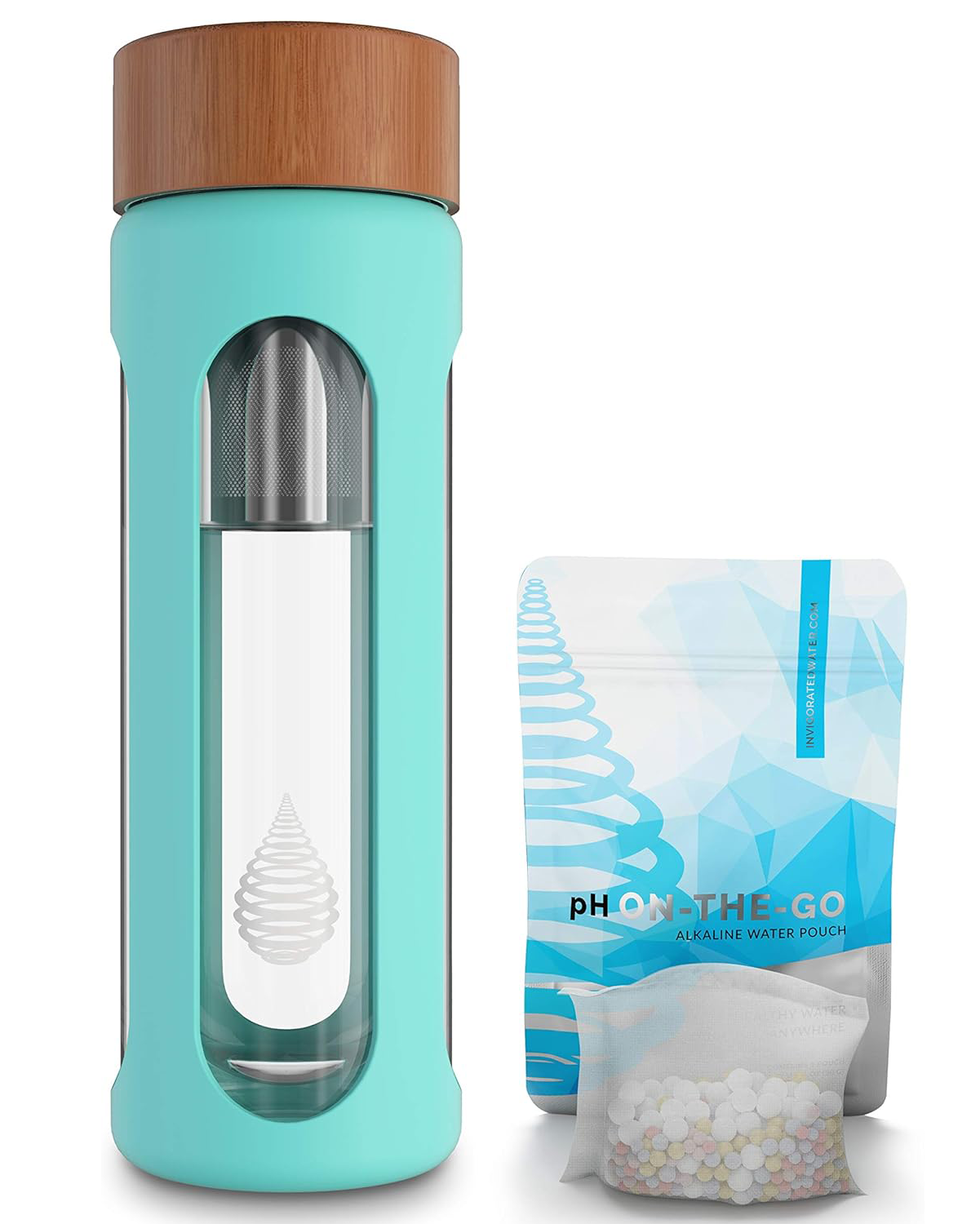 pH Hydrate Glass Alkaline Water Filter Bottle