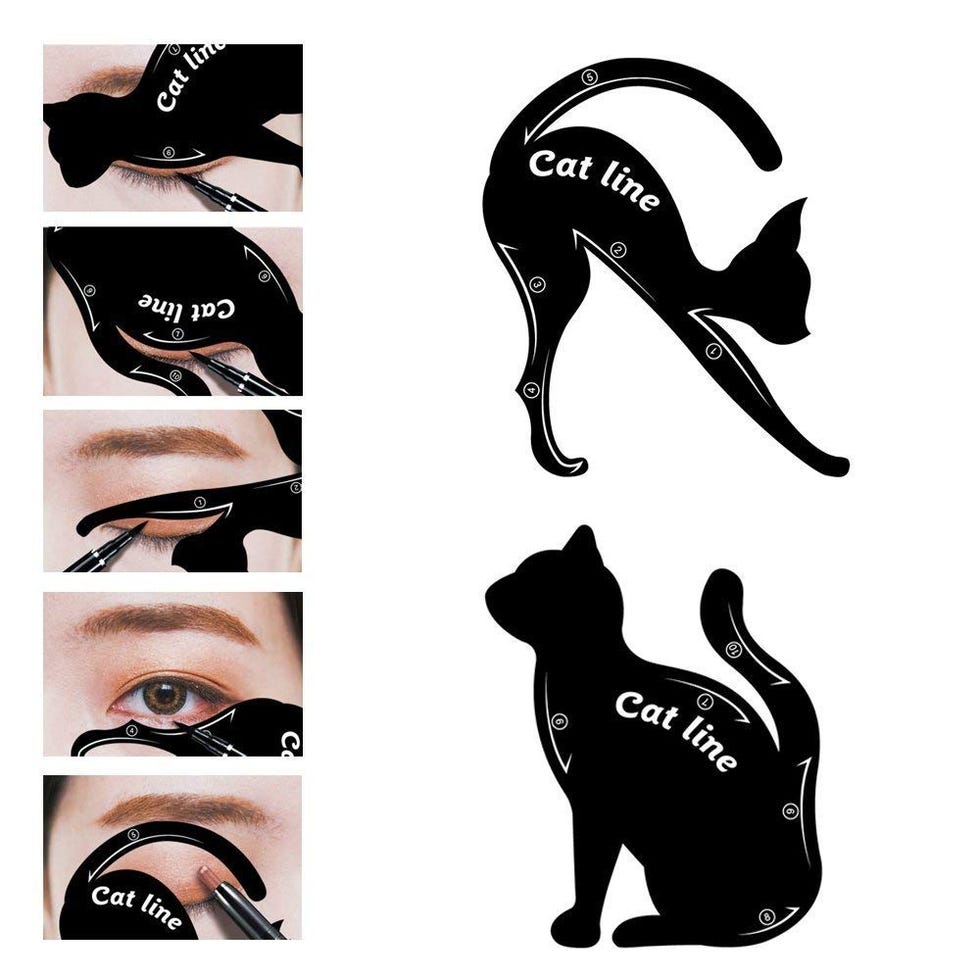 Cat Line Eyeliner Stencil, Smoky Eyeshadow Applicators Template Plate Garden Of Arts