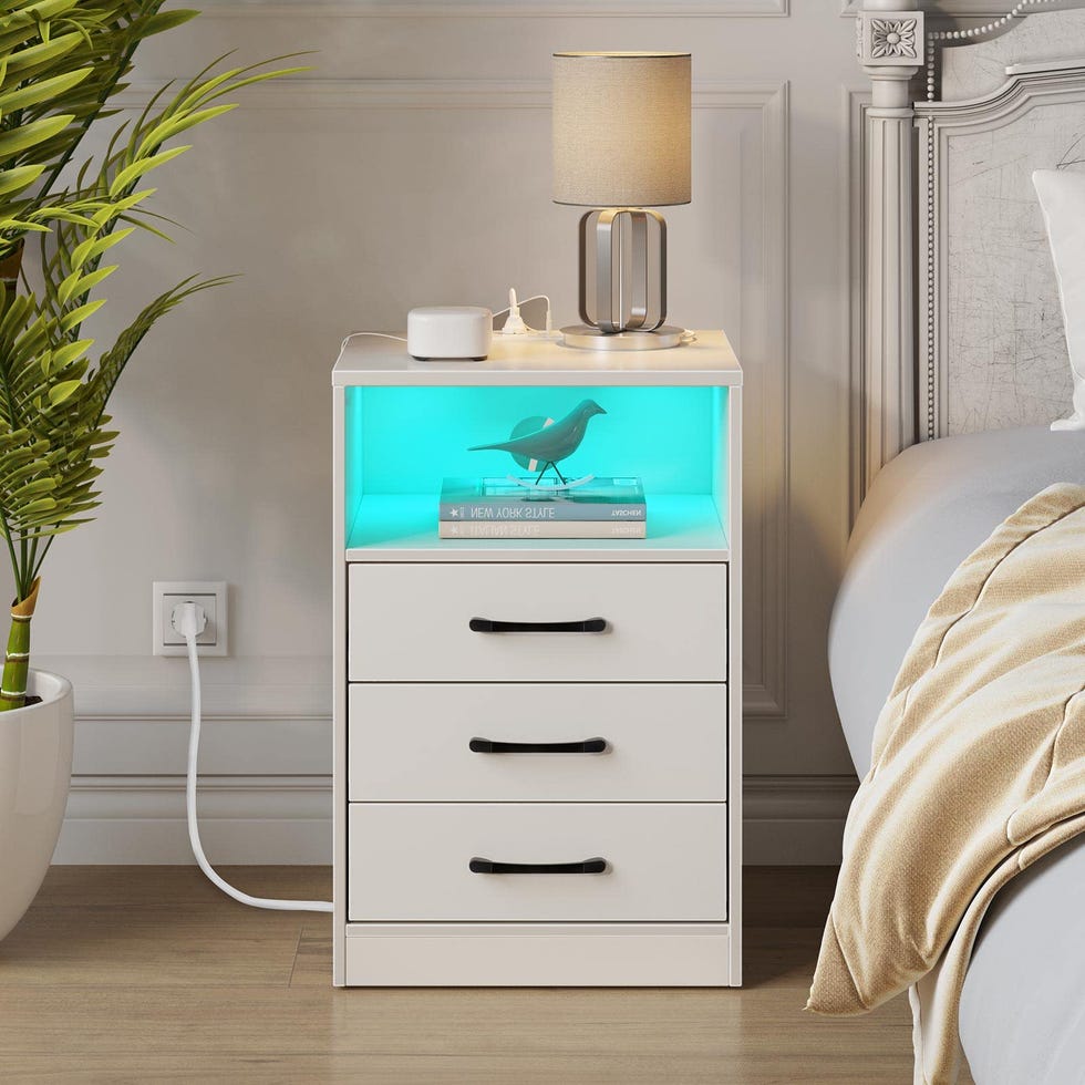 Nightstand with Wireless Charging Station