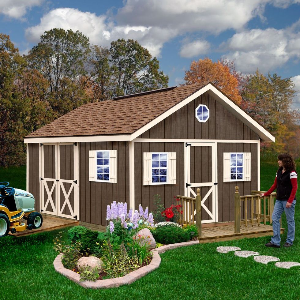 Fairview 12' X 16' Wood Shed Kit