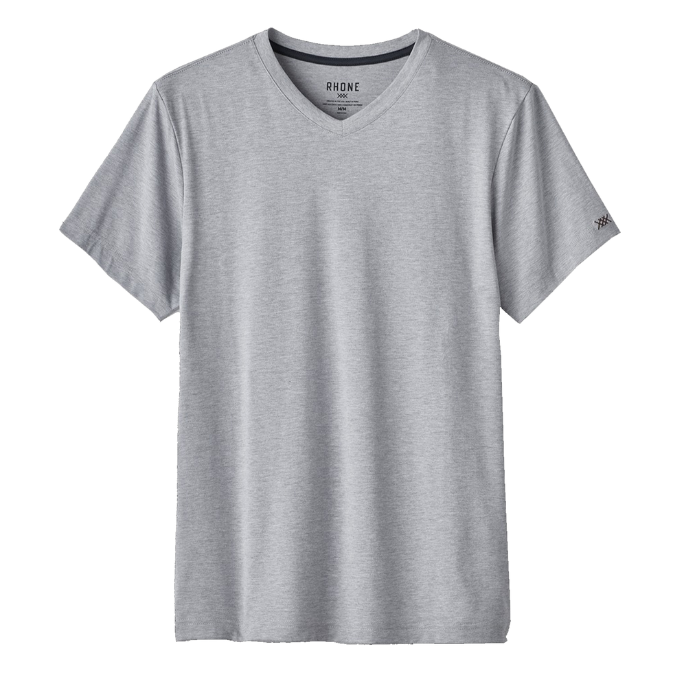 Men's Deep V Neck Summer Long Sleeve T-shirt Basic Tee Shirt Casual Slim Fit