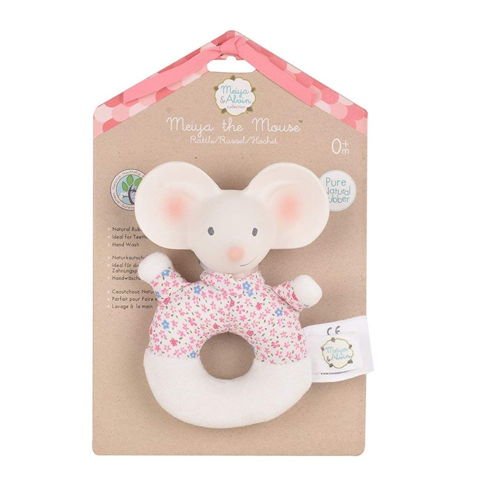 Meiya The Mouse Soft Rattle with Rubber Head 
