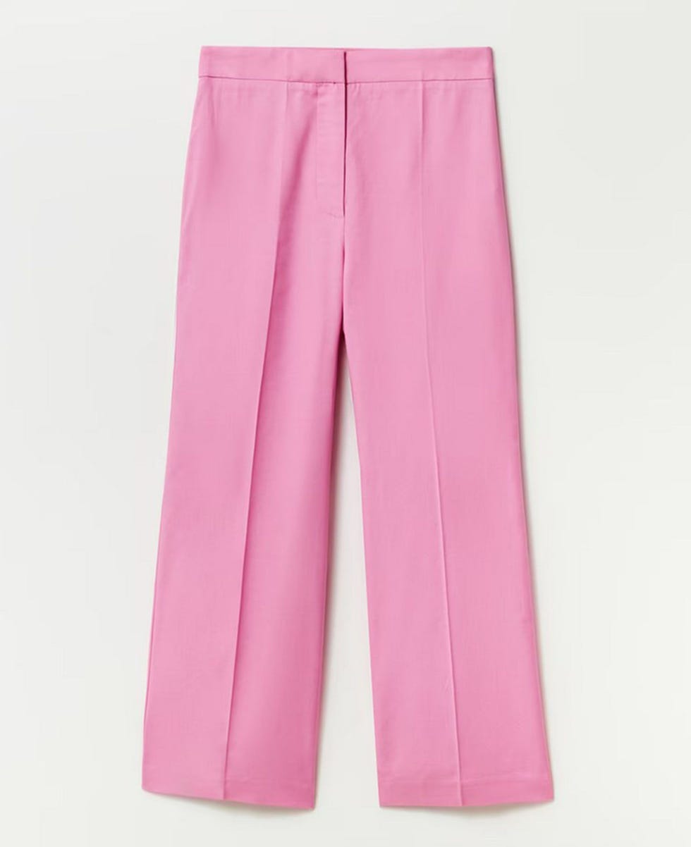 Pantalón de traje en color rosa