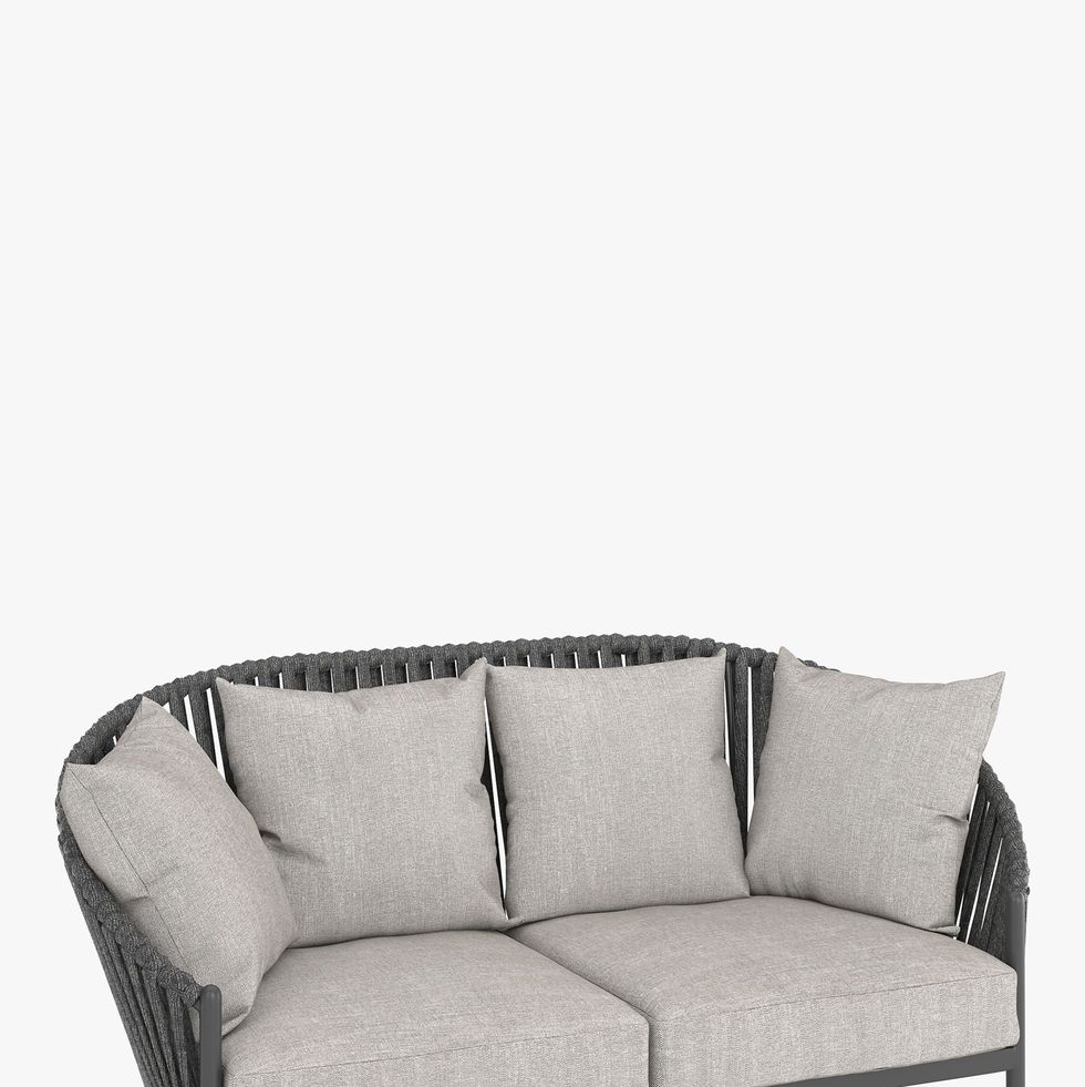 Chunky Weave 2-Seater Garden Sofa