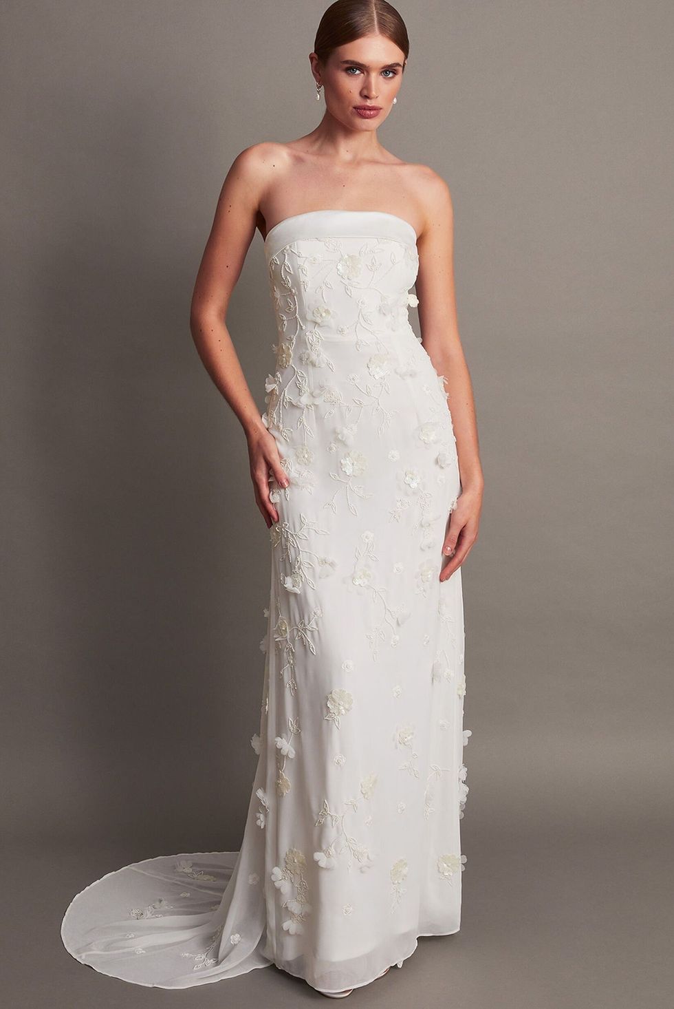 Eve embellished bridal dress ivory