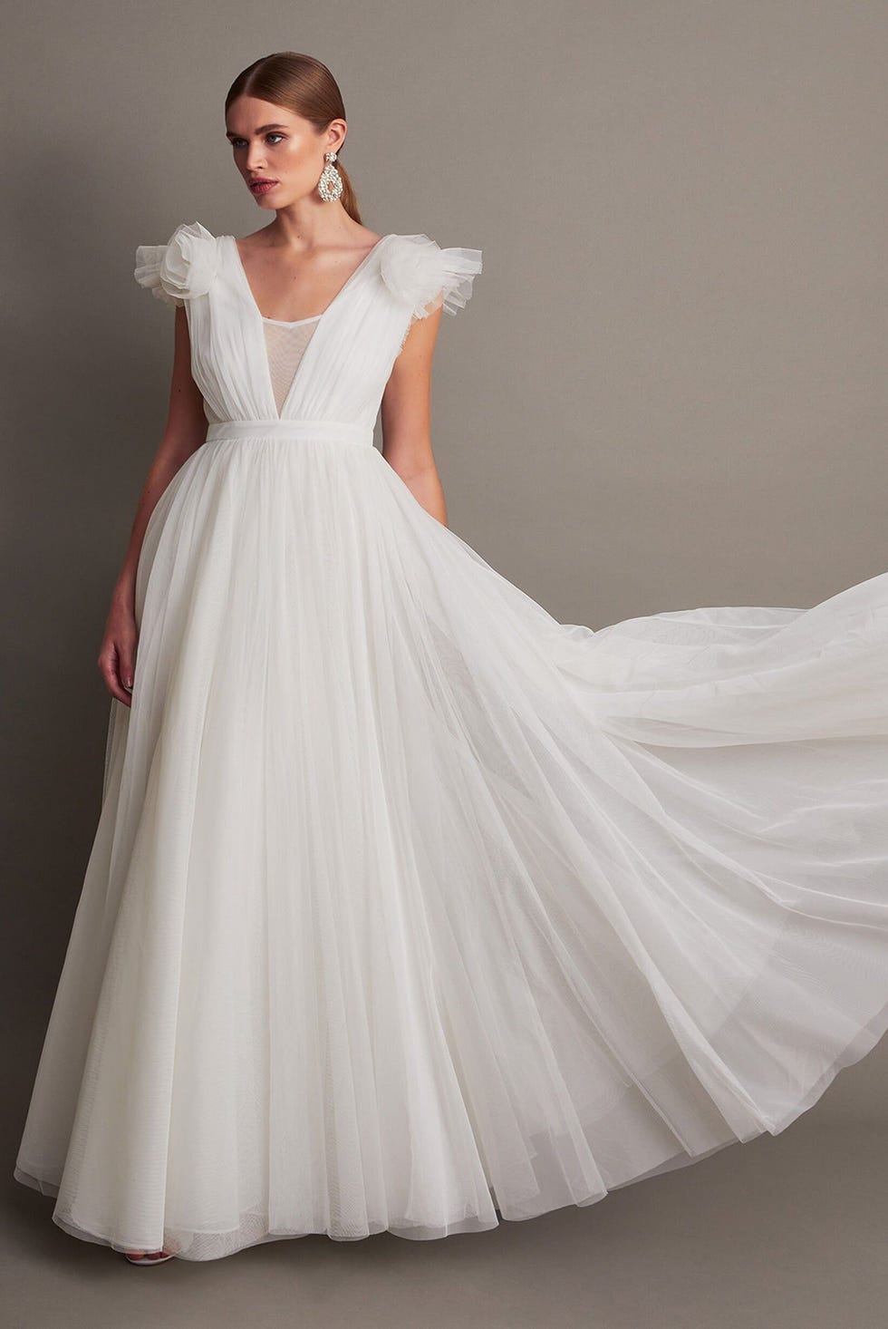 Gabriella tulle maxi bridal dress ivory