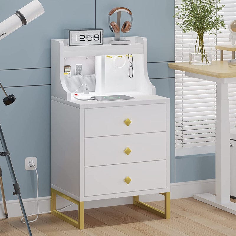 Hazaiah Solid + Manufactured Wood Nightstand