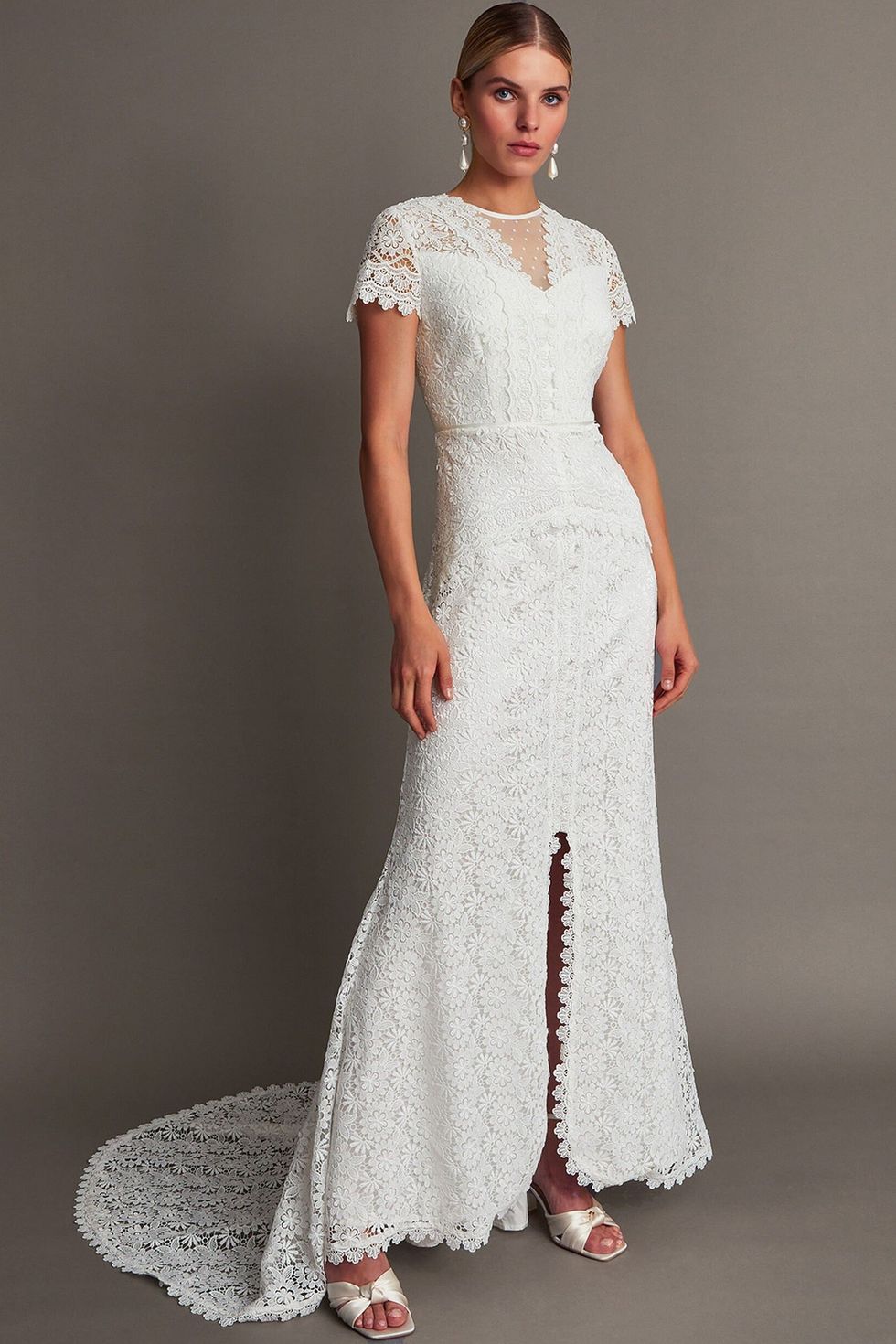 Sienna lace bridal dress ivory