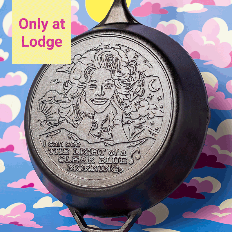 13.25 Inch Light of a Clear Blue Morning Dolly Parton Skillet