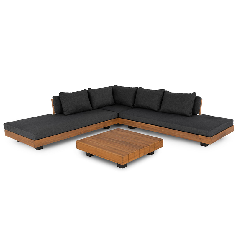 Lubek Gray Low Corner Sectional