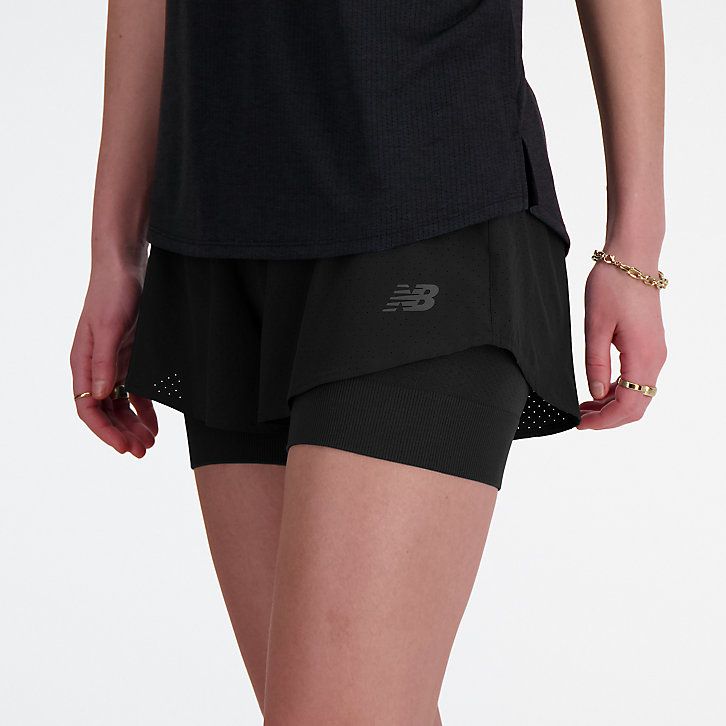 Women's Running Shorts with Built-In Tights Dry+ - black - Decathlon