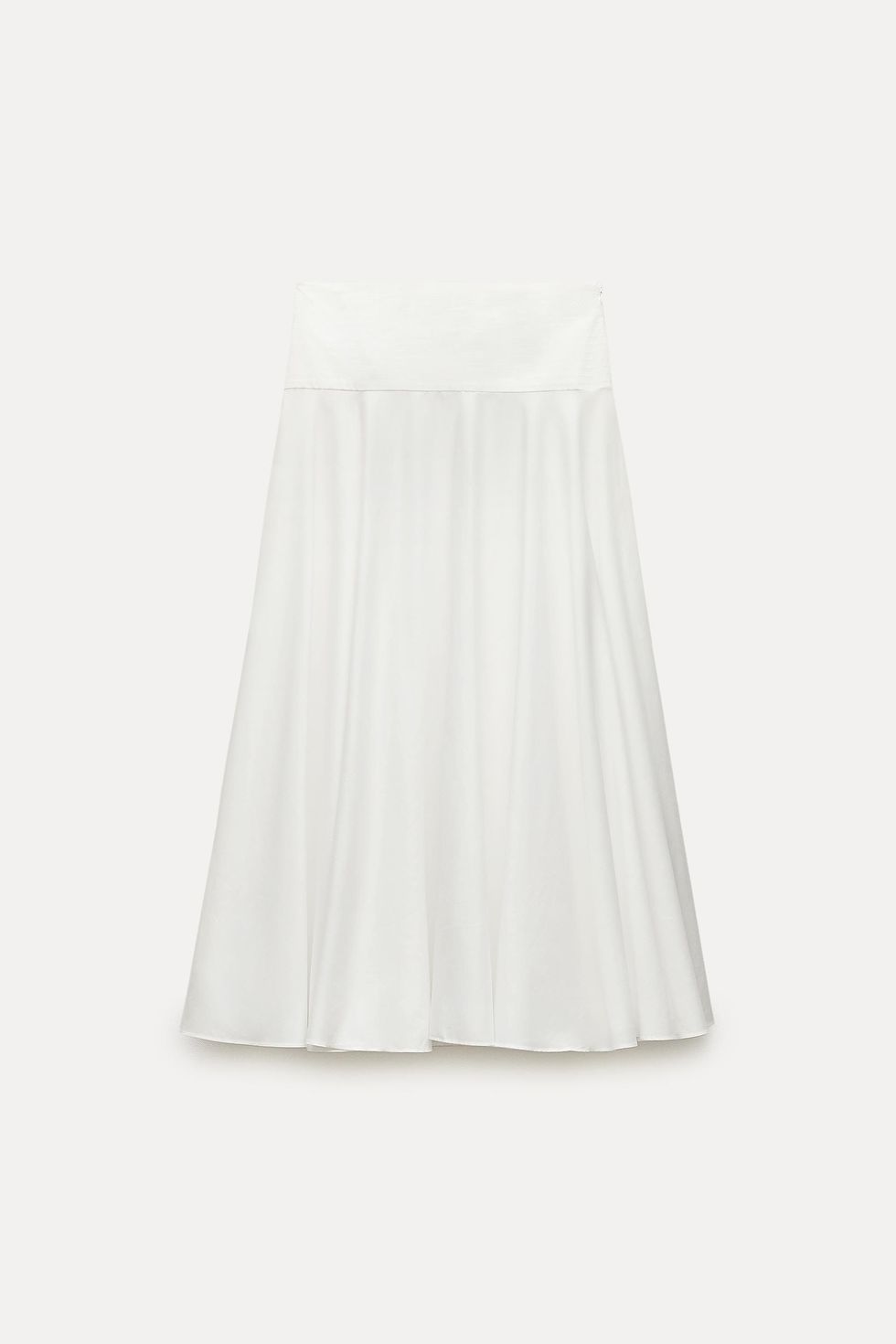 Falda de popelín blanca
