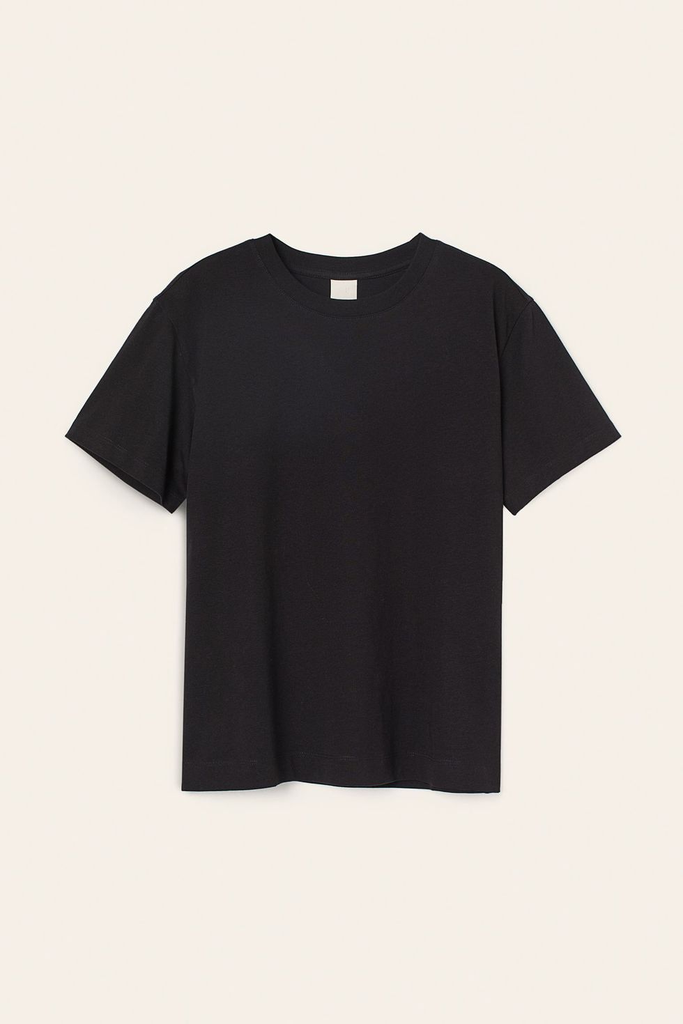 Camiseta de algodón negro