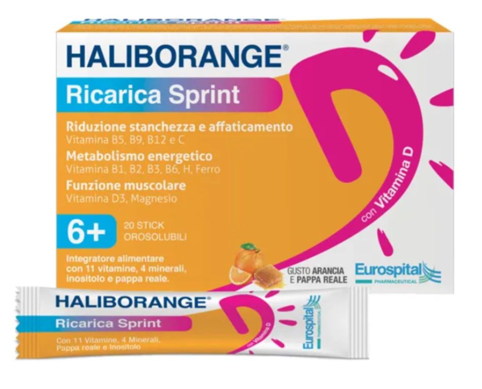 L'integratore alimentare Haliborange Ricarica Sprint riduce stanchezza e affaticamento