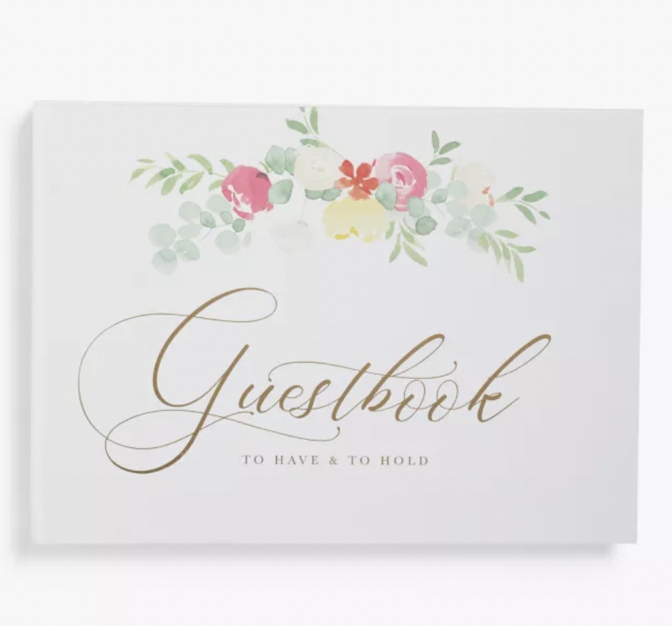 Floral Wedding Guest Book, Multi