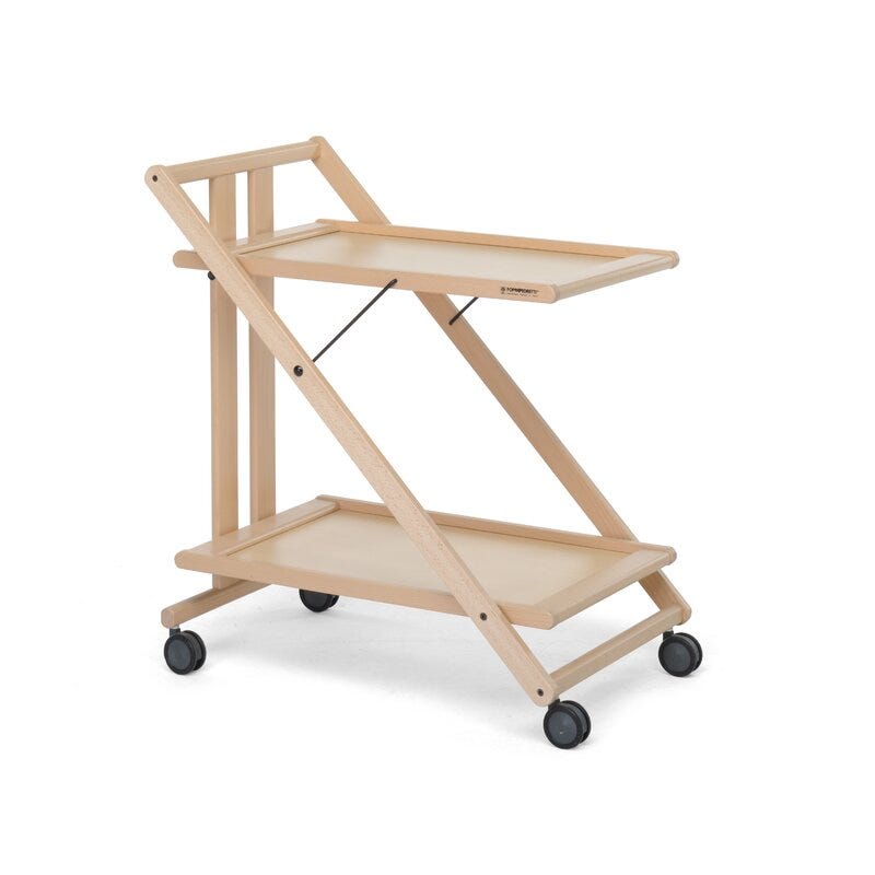 Foppapedretti Wood Bar Cart