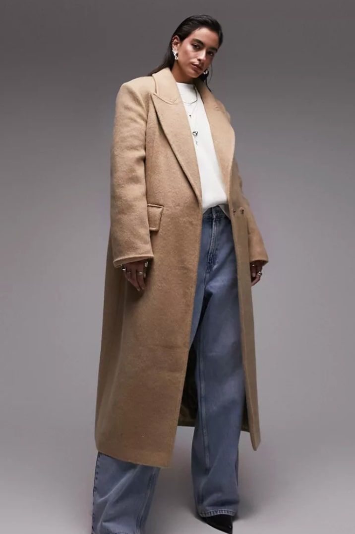 Buy Camel Belted Long Coat from Next France
