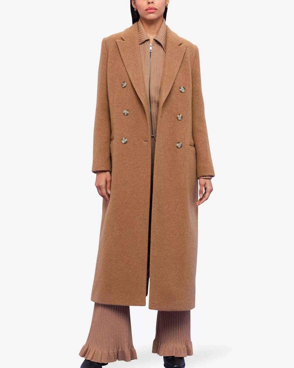 Double-Breasted Camel Coat