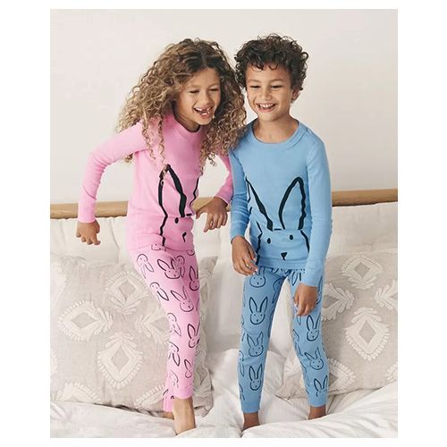 Gecko - Pajama Set: Teddy Bear Print Top + Pants