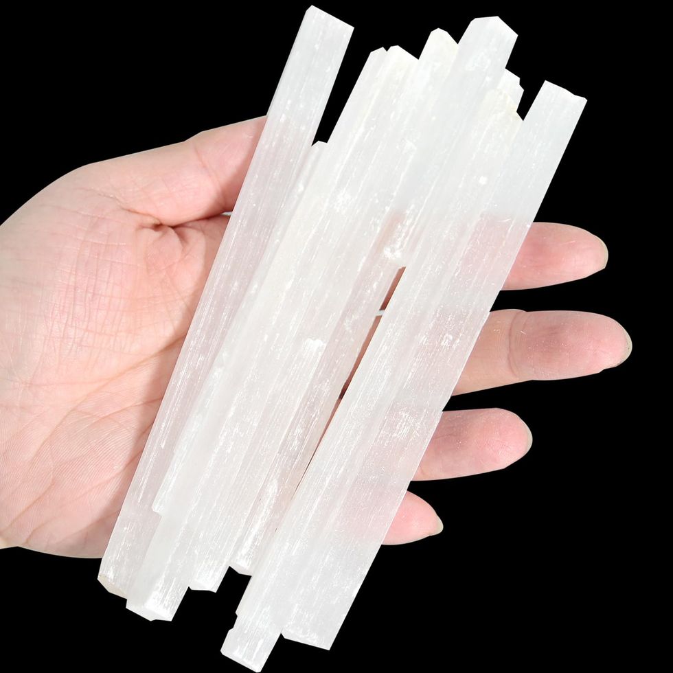 Varitas de cristal de Selenita, Piedra de Selenita, Piedra de energía, 100% natural, cortada a mano, Minerales y Cristales para Curación