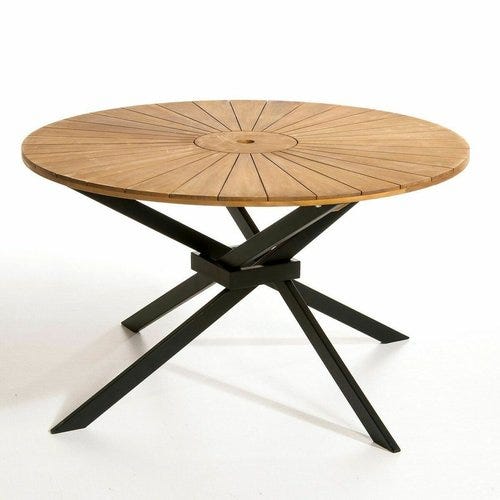 Marlow 6 Seater Rattan Effect Round Garden Table & Chairs, M&S Collection, M&S