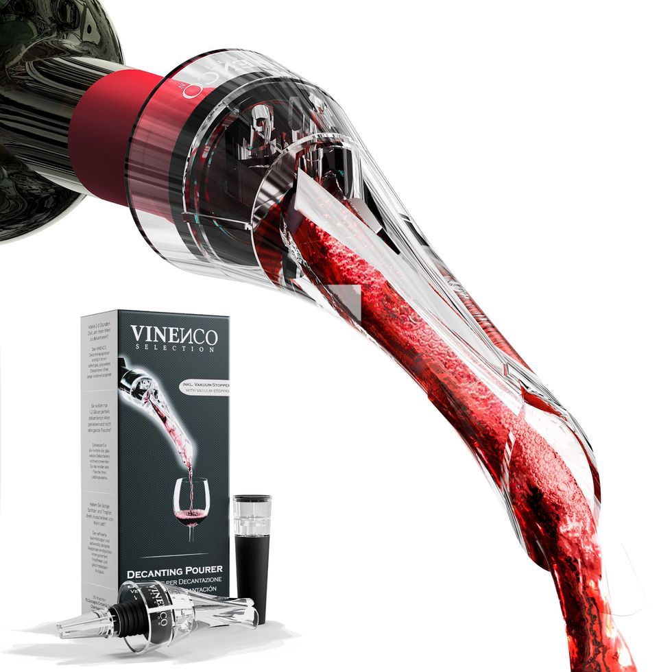 Wine decanter and bottle aerator + vacuum pump