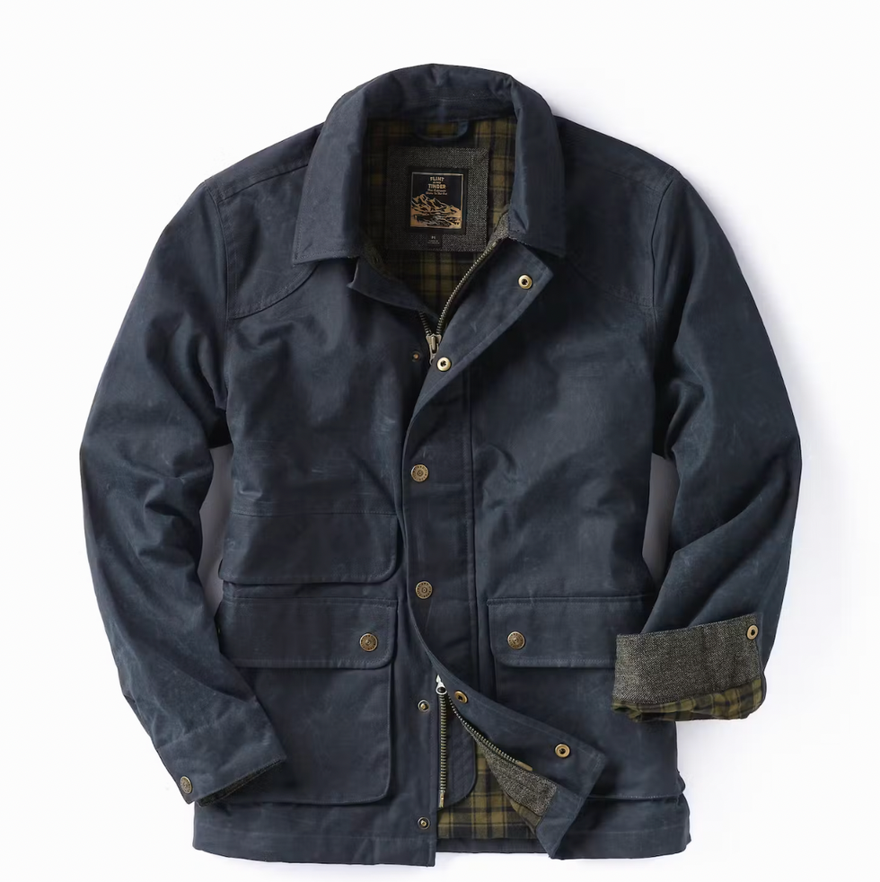 Flannel-Lined Waxed Hudson Jacket