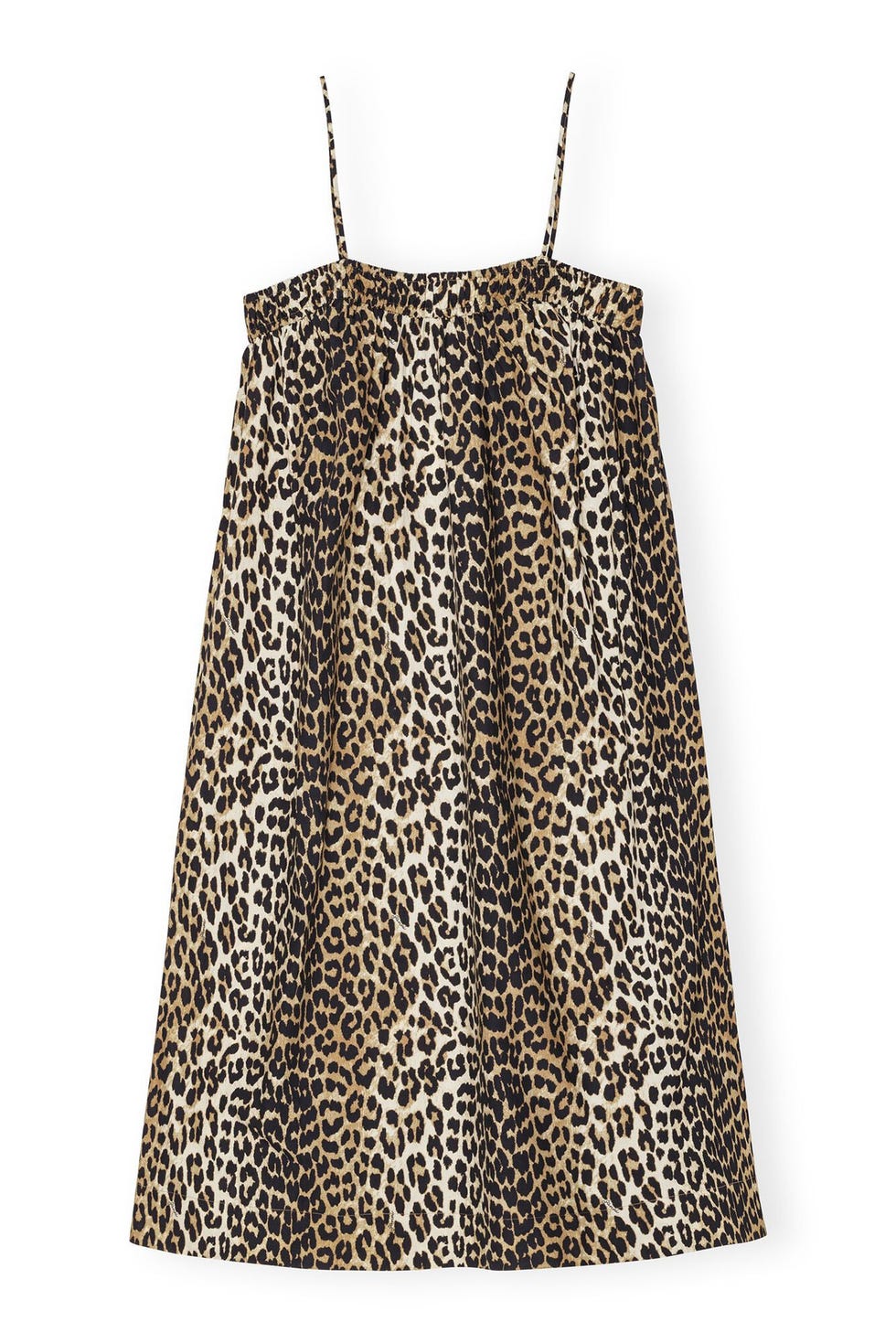 - Vestido de tirantes con estampado de leopardo