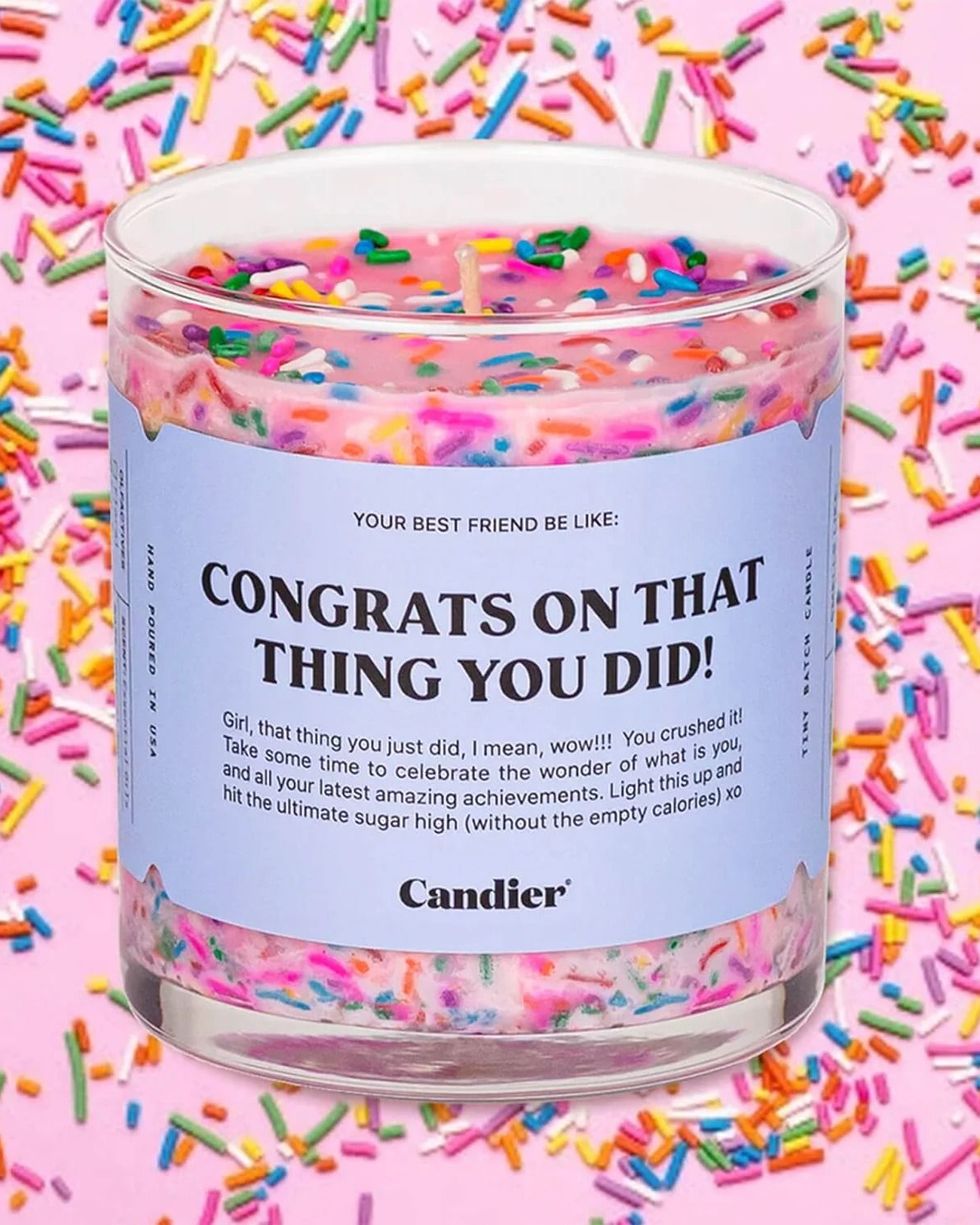 Congrats on That Thing You Did Candle