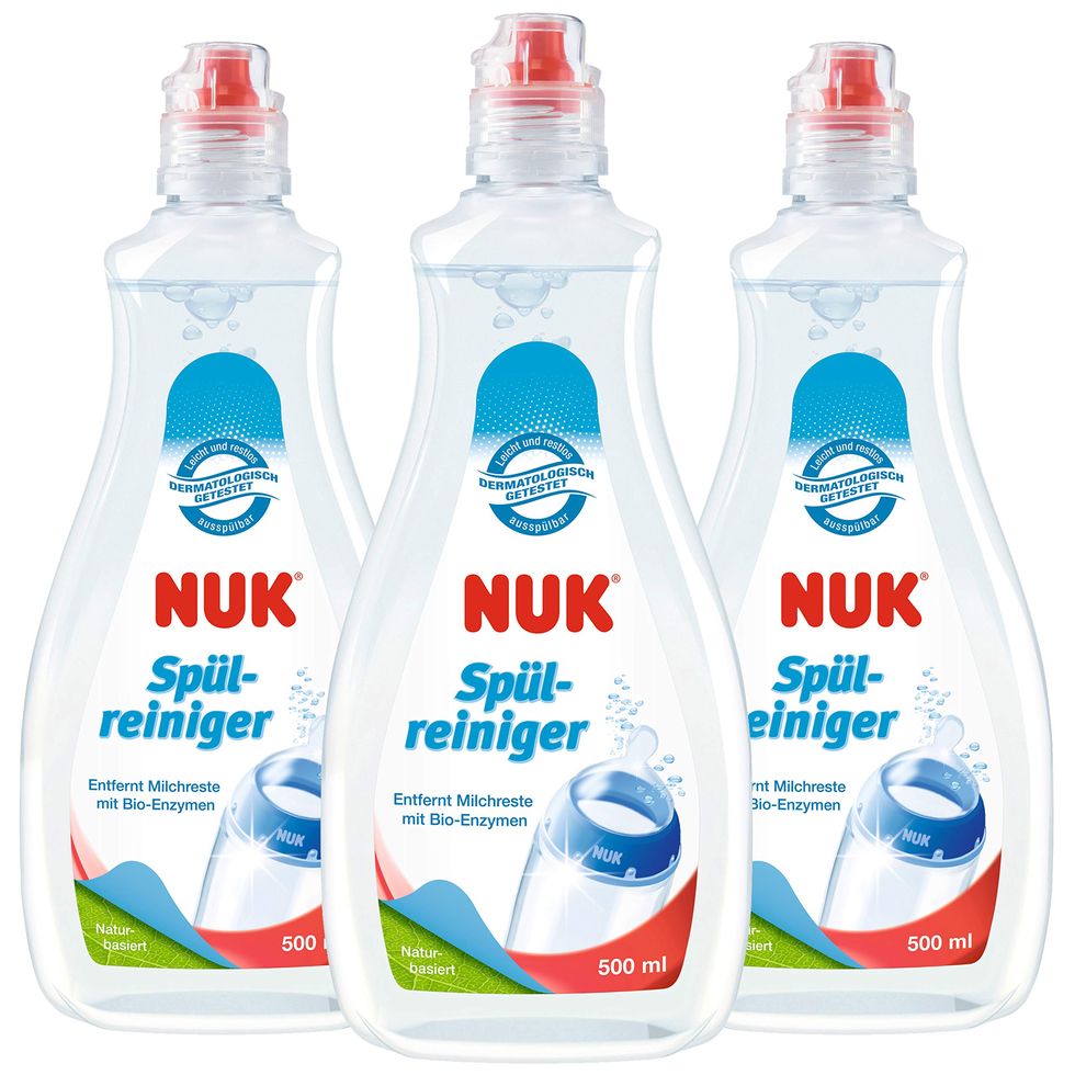 NUK Baby Bottle Cleanser | 500 ml | Ideal for Cleaning Baby Bottles, Teats & Accessories | Fragrance Free | pH Neutral | 3 Count