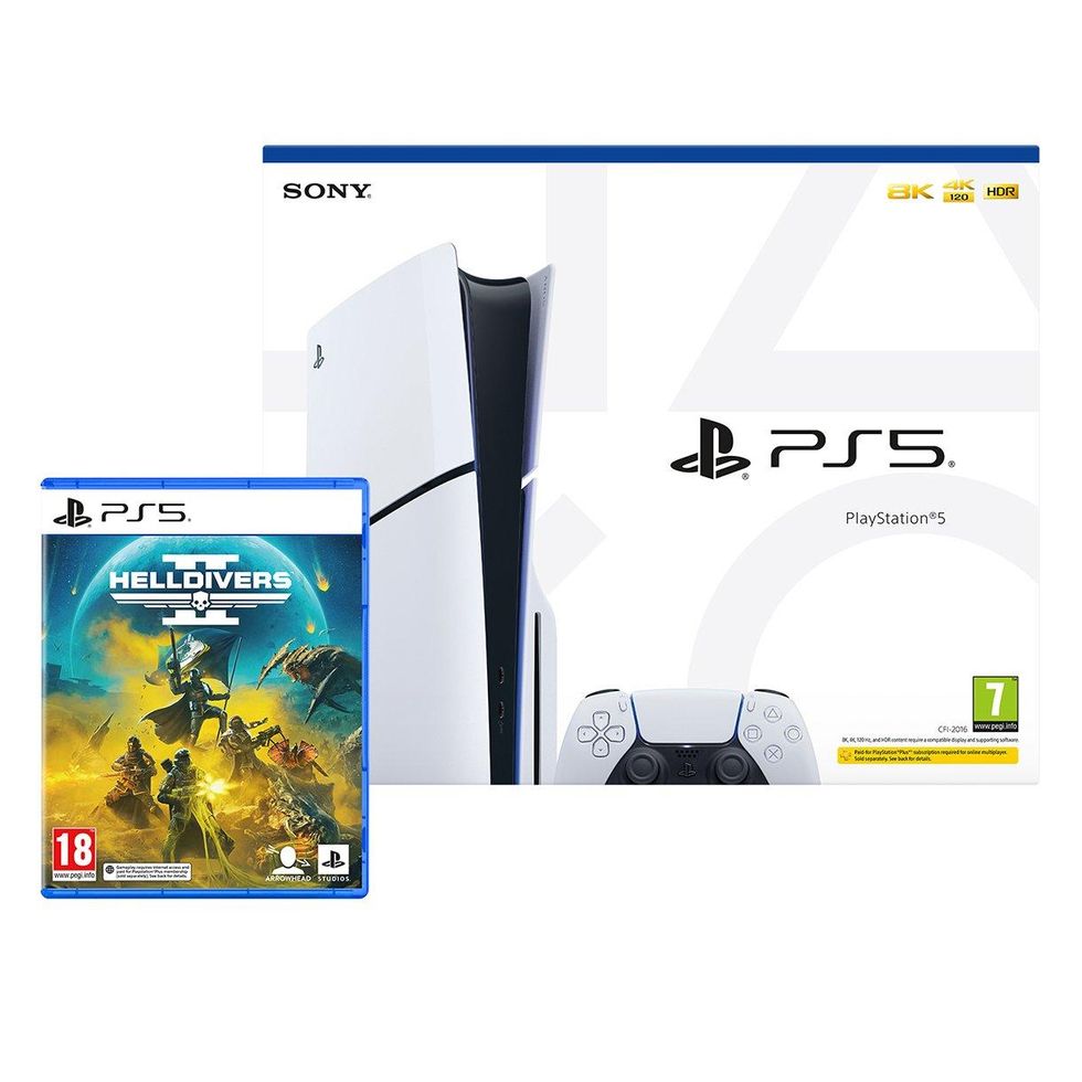 PS5 Slim Disc Console + Helldivers 2