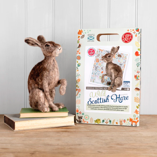 Wild Scottish Hare Needle Felting Craft Kit