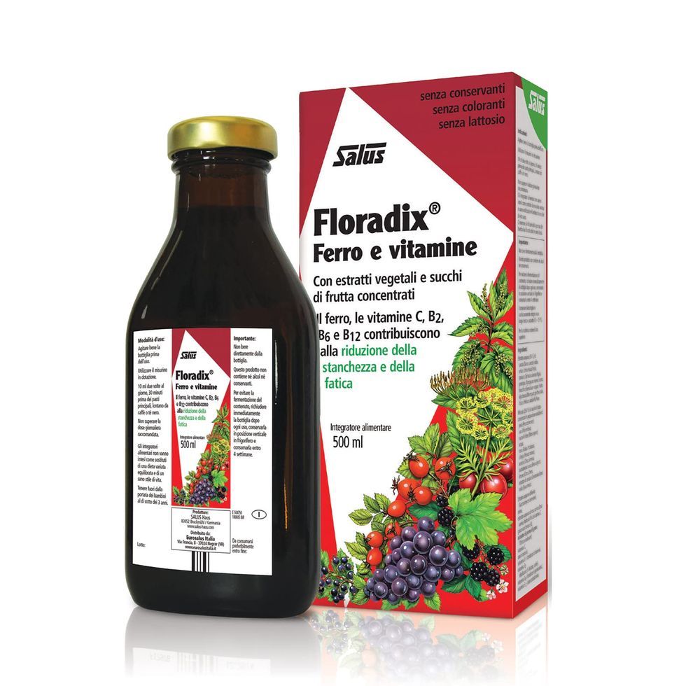Salus-Haus Flora, Floradix Iron + Herbs, integratore di ferro liquido naturale, 17 once fluide (500 ML)