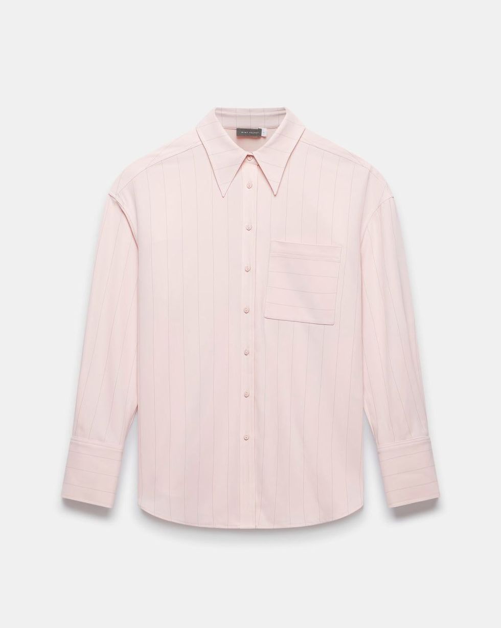 Pink Pinstripe Oversized Shirt
