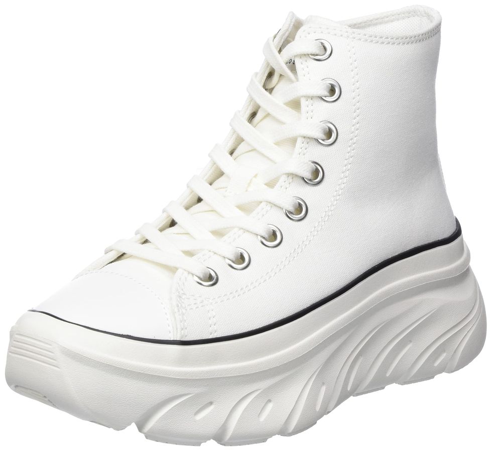 Zapatillas blancas tipo bota con plataforma