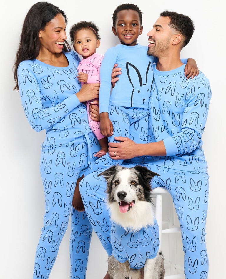 Print Long John Pajama Set