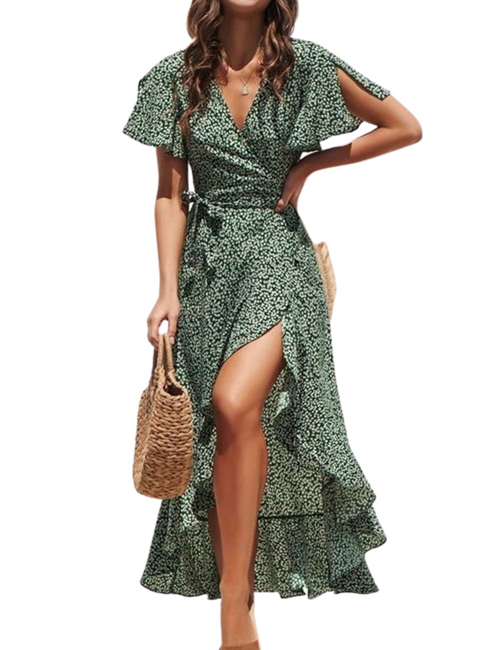 Summer Wrap Maxi Dress, Size Small