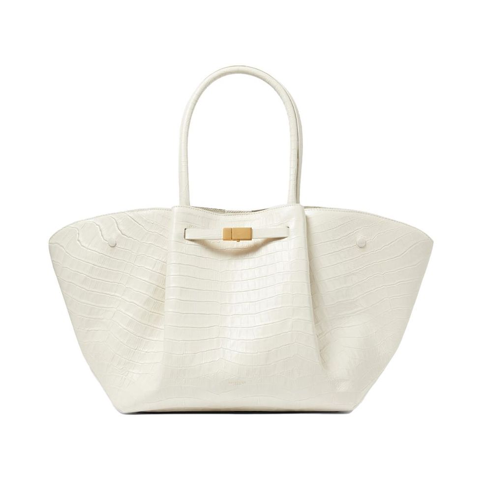 New-York Croc-Effect Leather Tote Bag