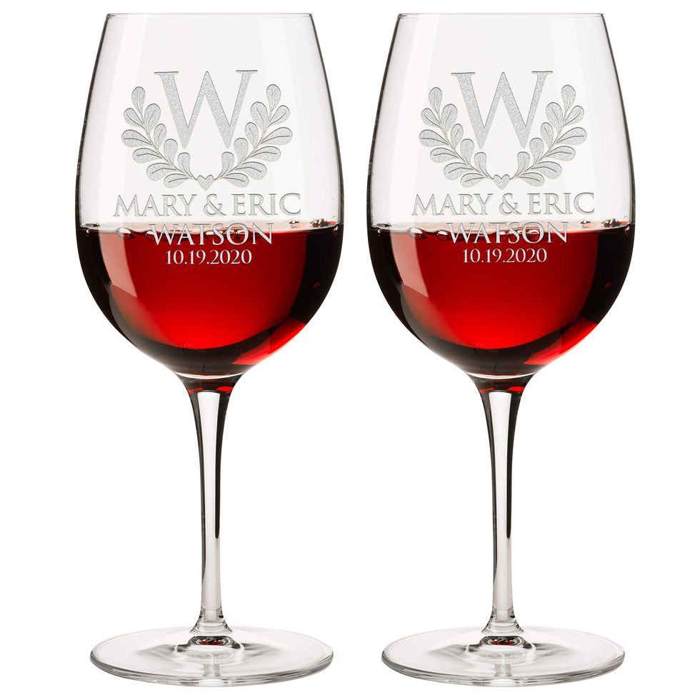 Personalized Set of Wine Glasses
