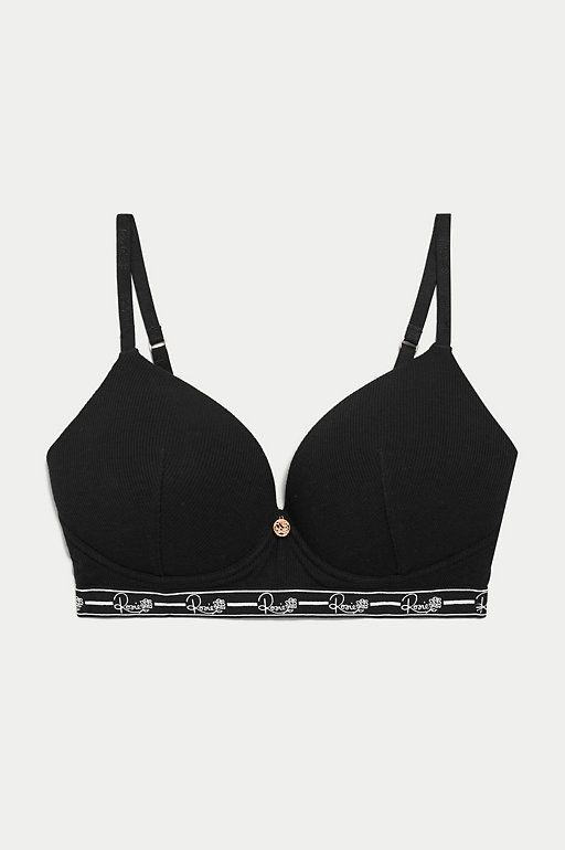 Ribbed Lounge Non Wired Plunge Bra A-E, Rosie
