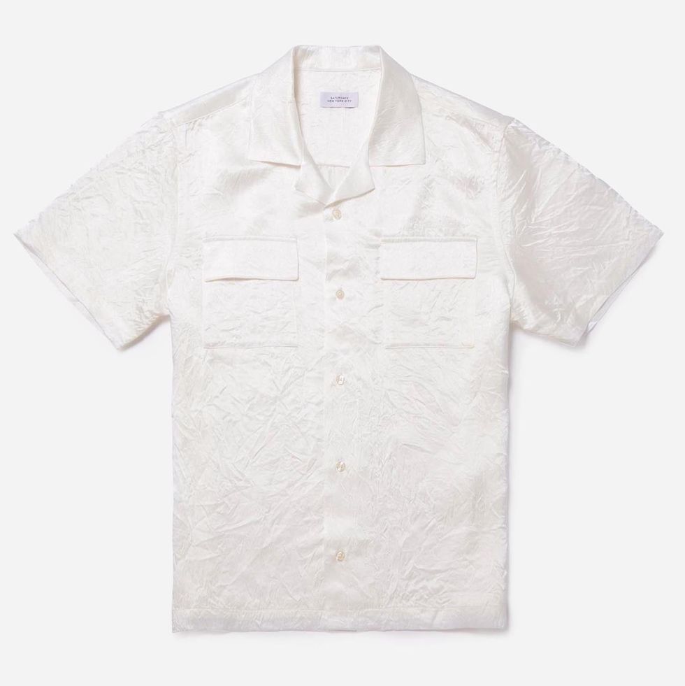 Canty Crinkled Satin SS Shirt