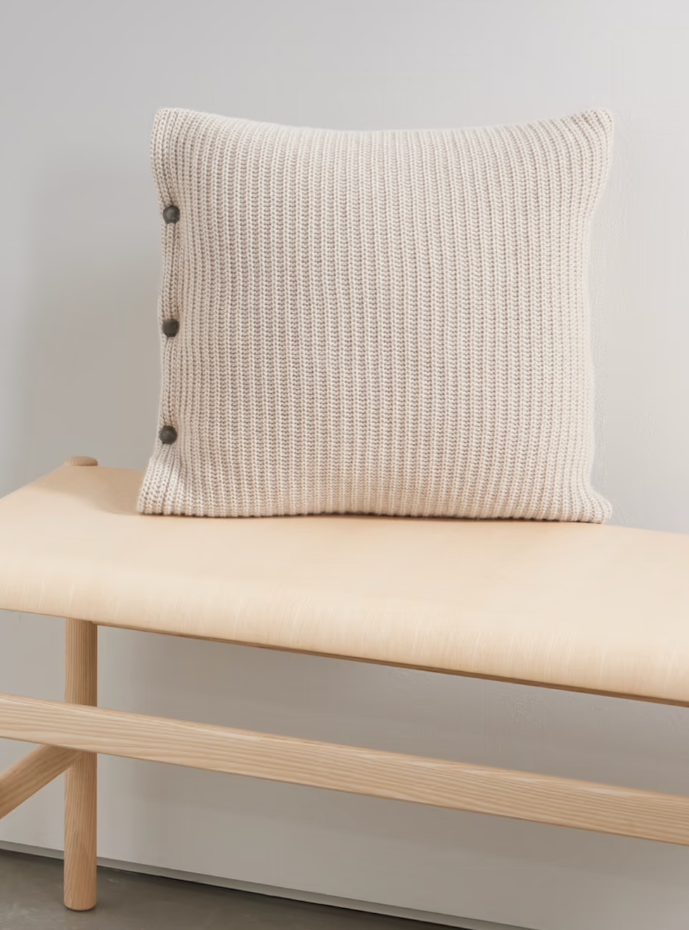 Ribbed Cashmere Down Cushion