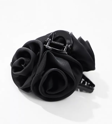 Molletta nera con fiore