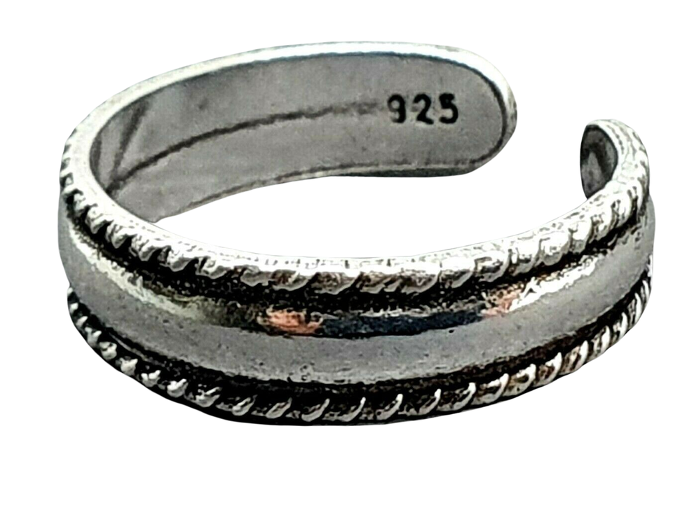 Anello da piede regolabile in argento sterling 925 fatto a mano 